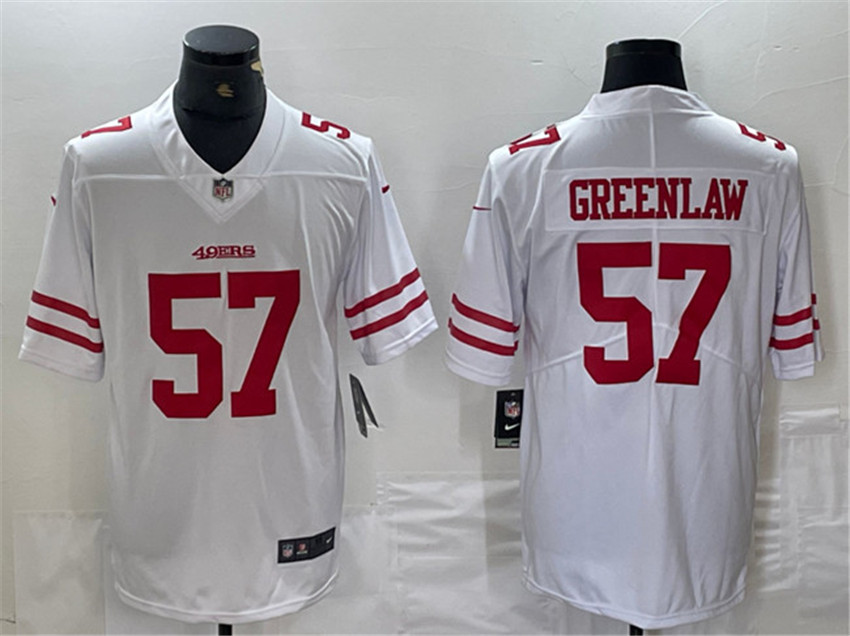 Men's White San Francisco 49ers #57 Dre Greenlaw Vapor Untouchable Limited Stitched Jersey